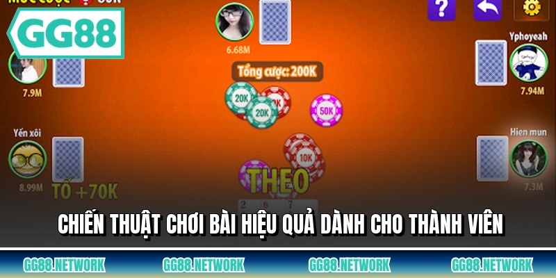 Chiến thuật chơi bài hiệu quả dành cho thành viên