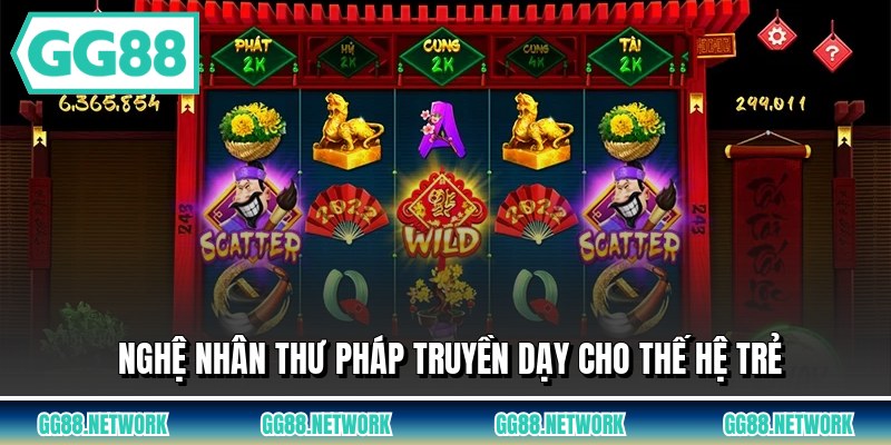 Nghệ nhân thư pháp truyền dạy cho thế hệ trẻ