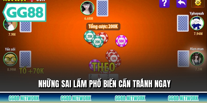 Những sai lầm phổ biến cần tránh ngay